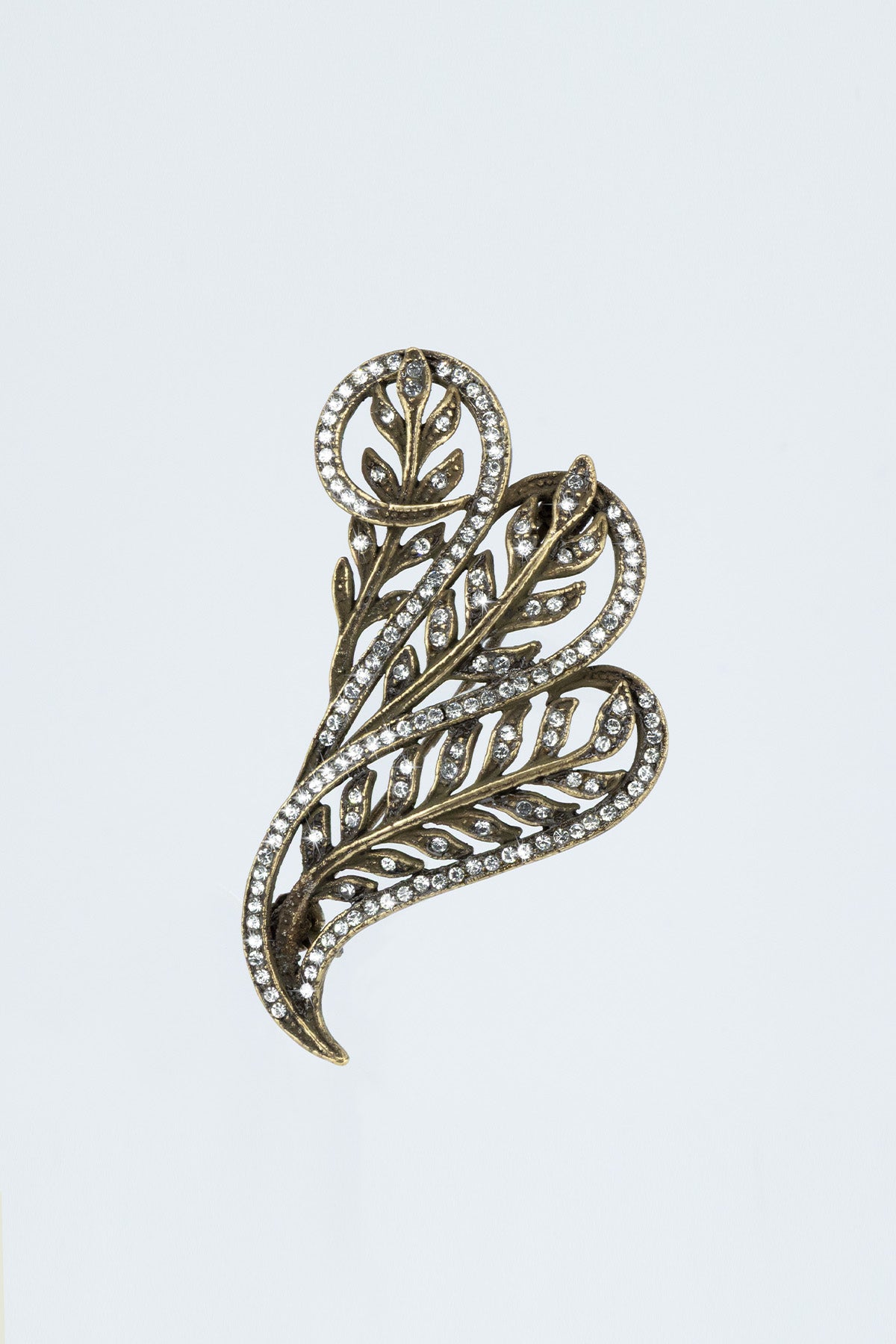 Zircon Stone Embellished Vintage Brooch