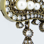 Antique Drop Brooch with Zircon Stone