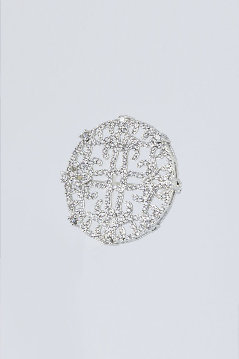 Silver Emma Brooch