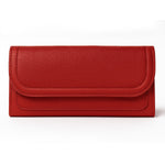Red Leather Women's Wallet with Red Cover
