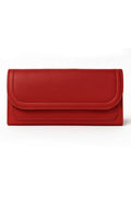 Red Leather Women's Wallet with Red Cover