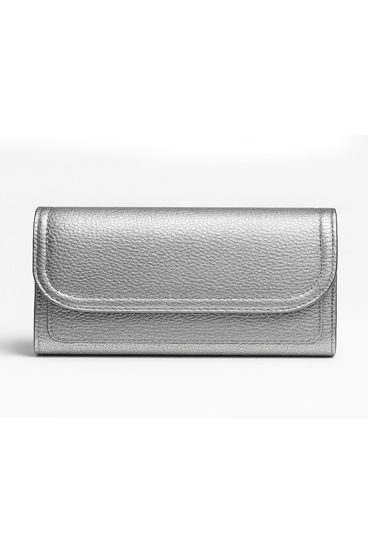 Silver Clasp Leather Women's Wallet