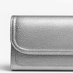 Silver Clasp Leather Women's Wallet