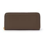 Gray Zipper Leather Women's Wallet