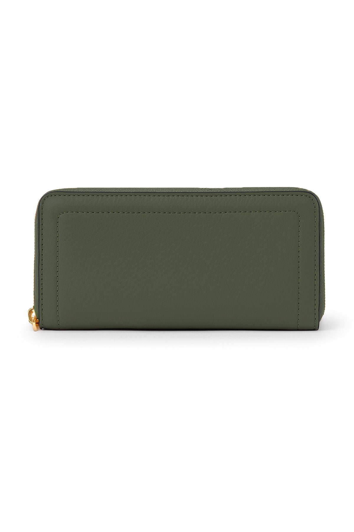 Green Zipper Leather Women's Wallet