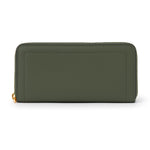 Green Zipper Leather Women's Wallet