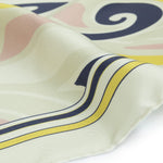Pink and Yellow Patterned Silk Scarf