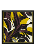 Damson Mustard Abstract Patterned Silk Scarf