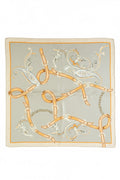 Stone Peach Shawl Patterned Silk Scarf
