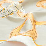 Stone Peach Shawl Patterned Silk Scarf