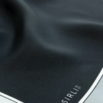 Gray Black Color Blocked Silk Scarf