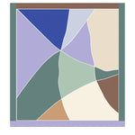 Lilac Purple Color Block Silk Scarf