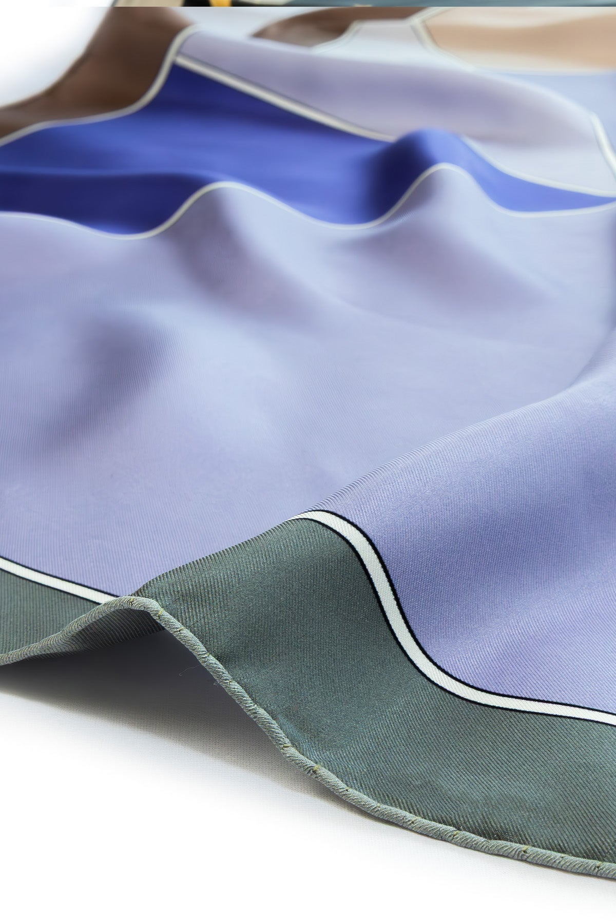 Lilac Purple Color Block Silk Scarf