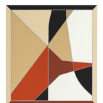 Camel Red Blocked Silk Scarf