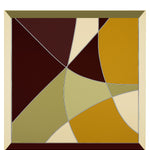 Mustard Burgundy Color Blocked Silk Scarf