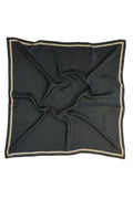 Black Edged Geometric Patterned Silk Scarf