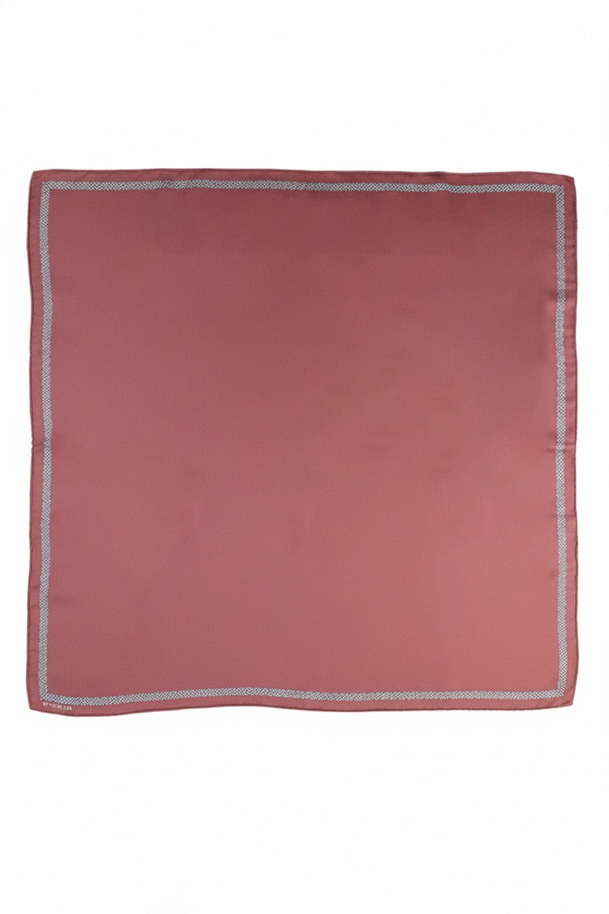 Burgundy Edged Geometric Patterned Silk Scarf