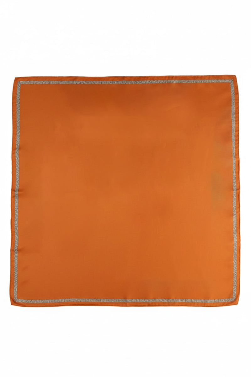 Silk Scarf with Tile Edge Geometric Pattern