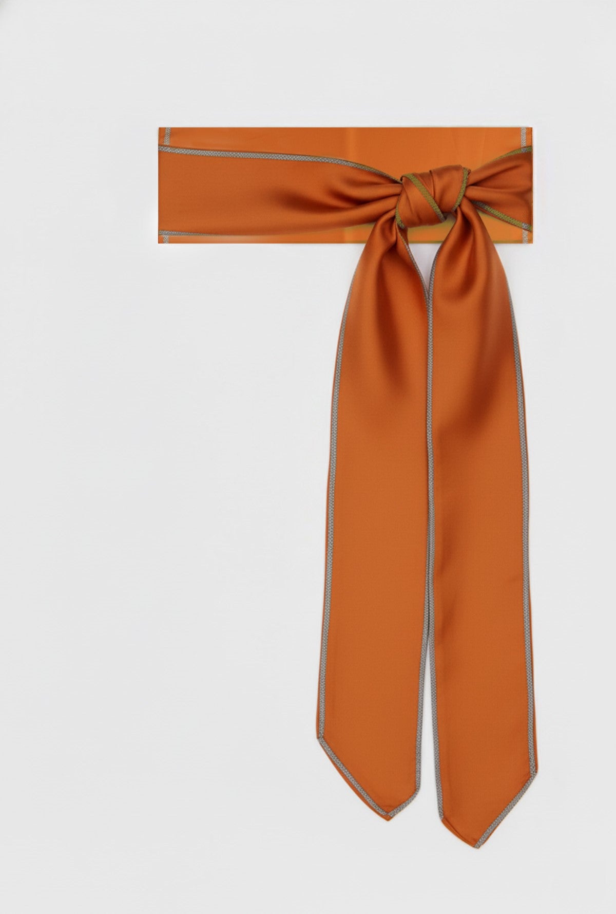 Silk Scarf with Tile Edge Geometric Pattern