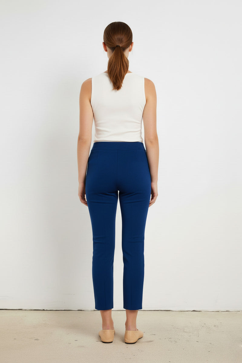 Navy Blue Stitching Women's Pants