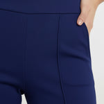 Navy Blue Stitching Women's Pants