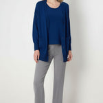 High-Waisted Women's Pants with Grey Stripes