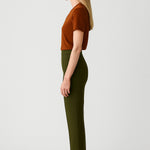Women's Pants with Green Stitching and Pocket Details