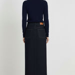 Navy Blue Crew Neck Basic Women's Sweater