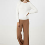 Camel High-Waisted Wide-Leg Women's Pants