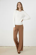 Camel High-Waisted Wide-Leg Women's Pants