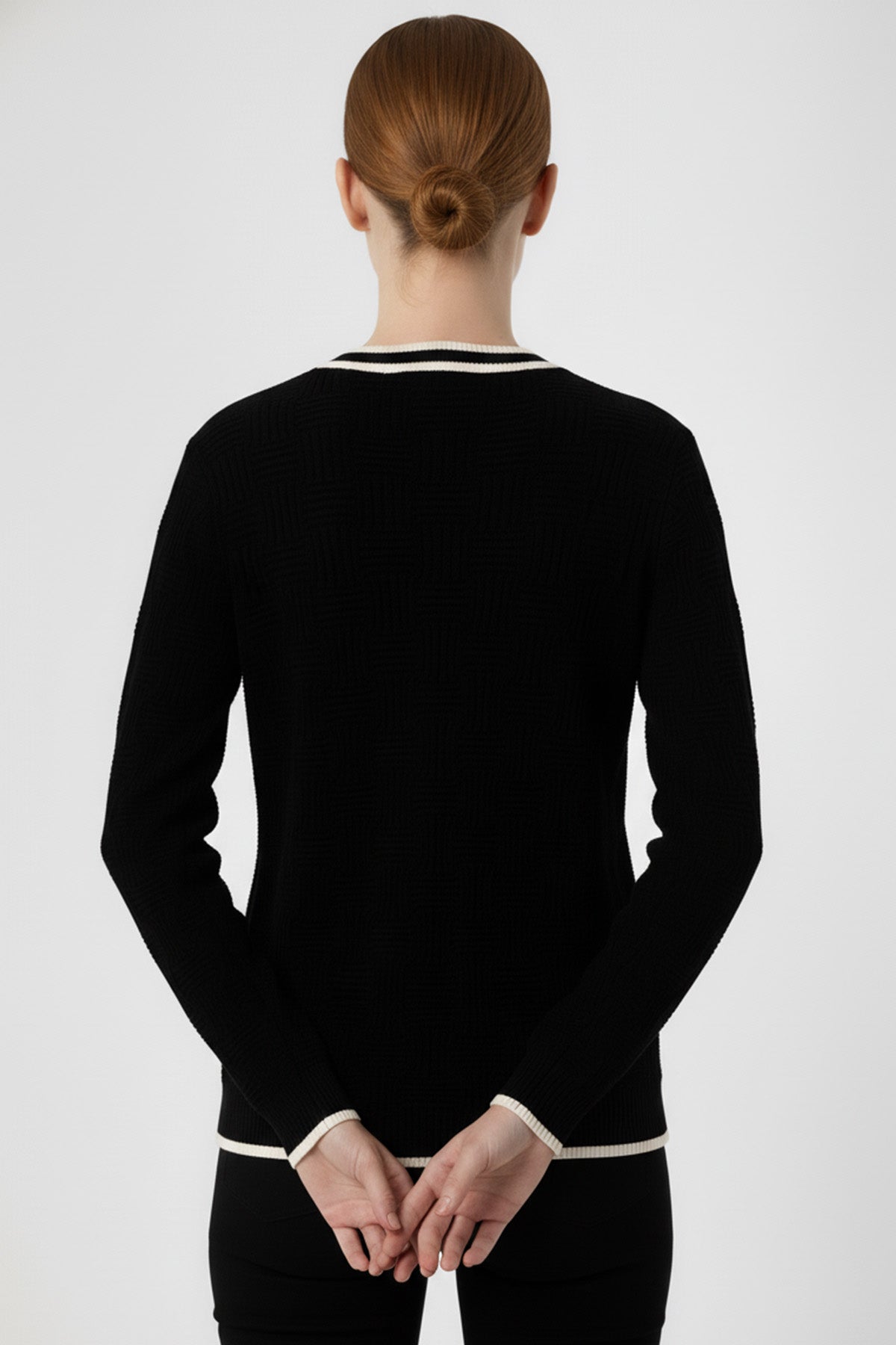 Black and White Striped Women's Jacket