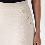 Ecru Mesh Midi Skirt