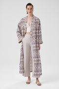 Stone Navy Ethnic Patterned Women's Kaftan