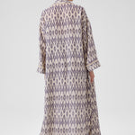 Stone Navy Ethnic Patterned Women's Kaftan