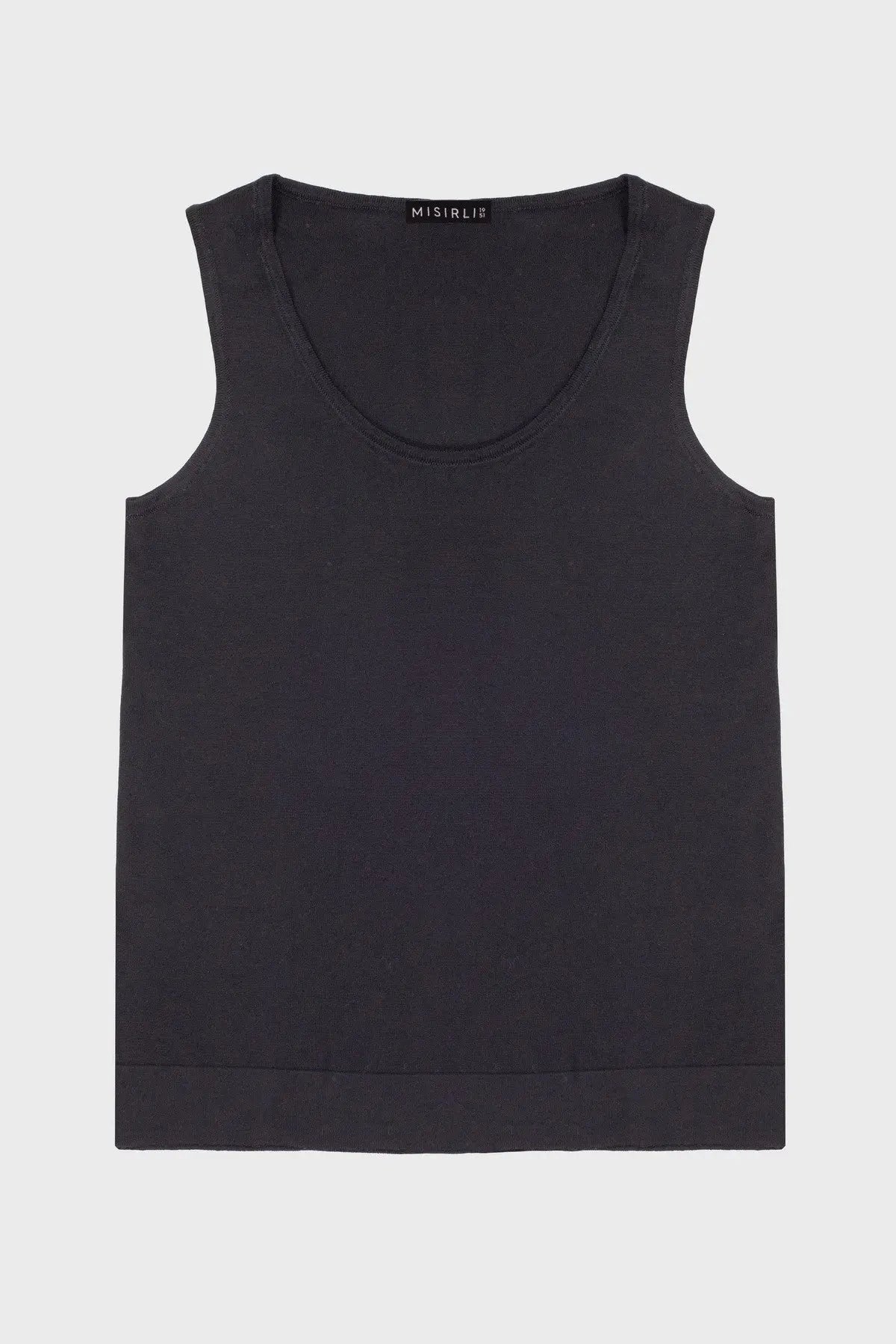 Black Thick Strap Knit Women's Athletic Shirt Triko Mısırlı