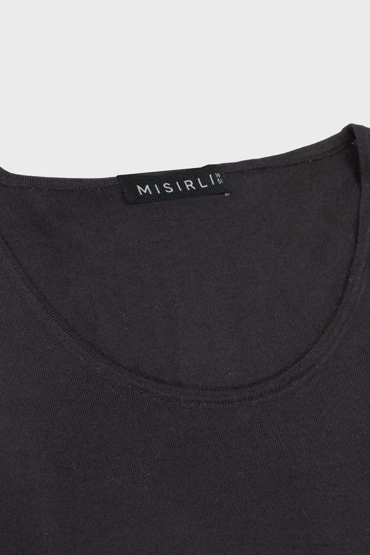 Black Thick Strap Knit Women's Athletic Shirt Triko Mısırlı