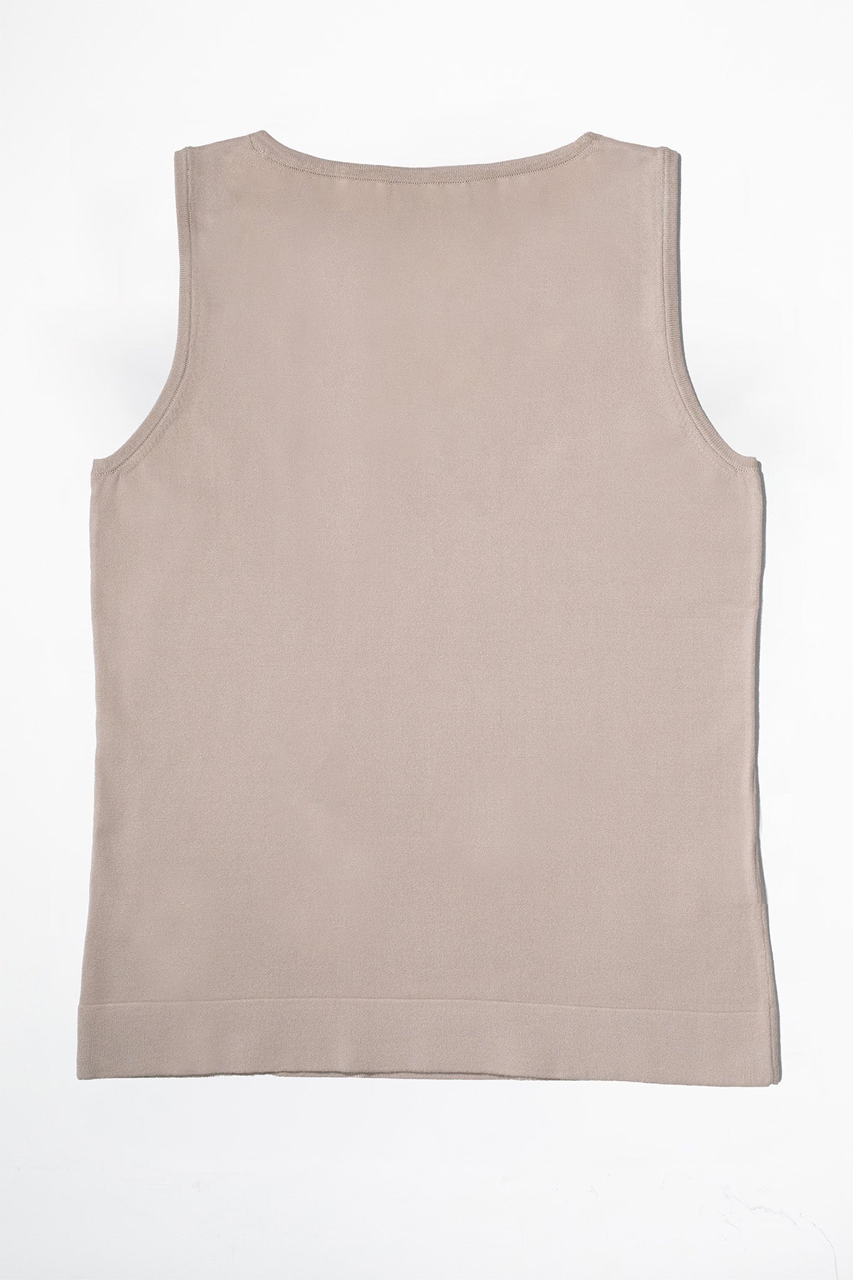 Camel Thick-Striped Knit Women's Tank Top