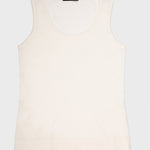 Ecru Thick-Strap Knit Women's Tank Top