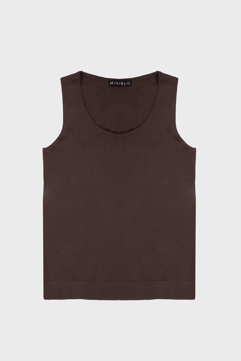 Bitter Coffee Thick-Striped Knit Women's Athletic Shirt