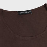 Bitter Coffee Thick-Striped Knit Women's Athletic Shirt