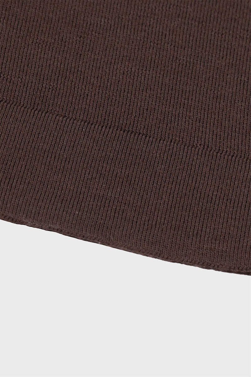 Bitter Coffee Thick-Striped Knit Women's Athletic Shirt