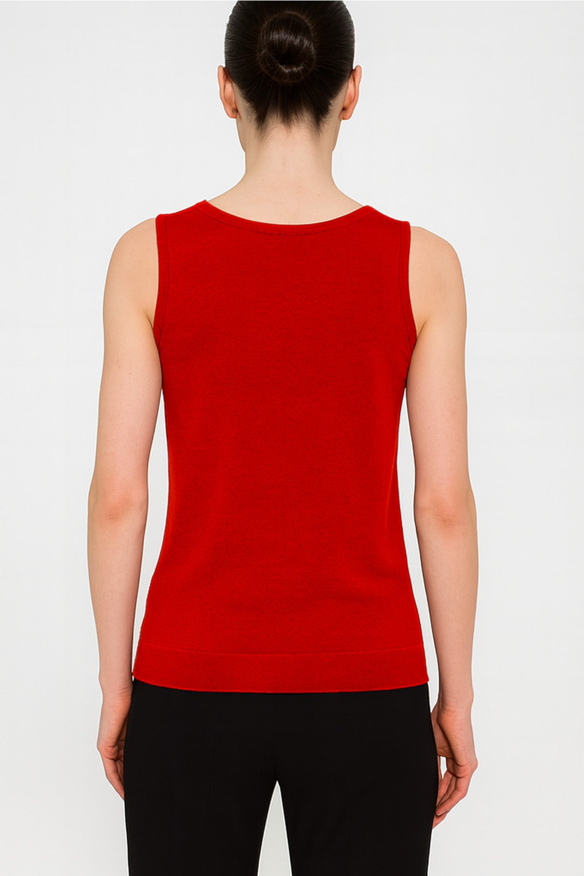 Red Thick Strap Knit Women's Tank Top