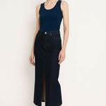 Navy Blue Thick Strap Knit Women's Tank Top