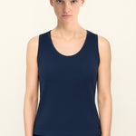 Navy Blue Thick Strap Knit Women's Tank Top