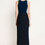 Navy Blue Thick Strap Knit Women's Tank Top