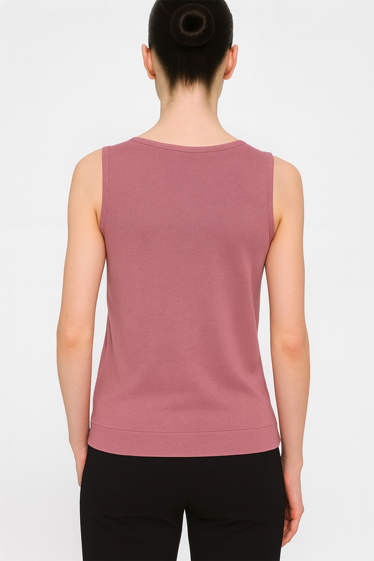 Pink Thick Strap Knit Women's Tank Top