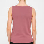 Pink Thick Strap Knit Women's Tank Top
