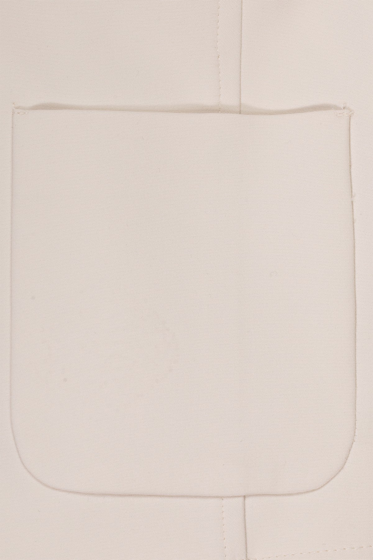 Ecru Pearl and Stone Embroidered Women's Jacket