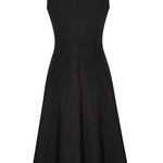 Black Collar Stone Embroidered Mini Dress