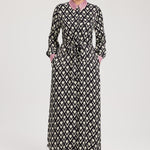 Multicolor Geometric Patterned Shirt Dress